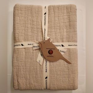 🎁Piscatextil Coverlet - Cotton - Queen Size - Made in Portugal - Taupe